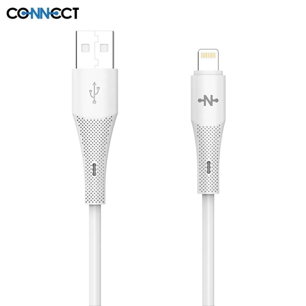Câble Data USB vers Lightning CONNECT 10W (1m) Blanc