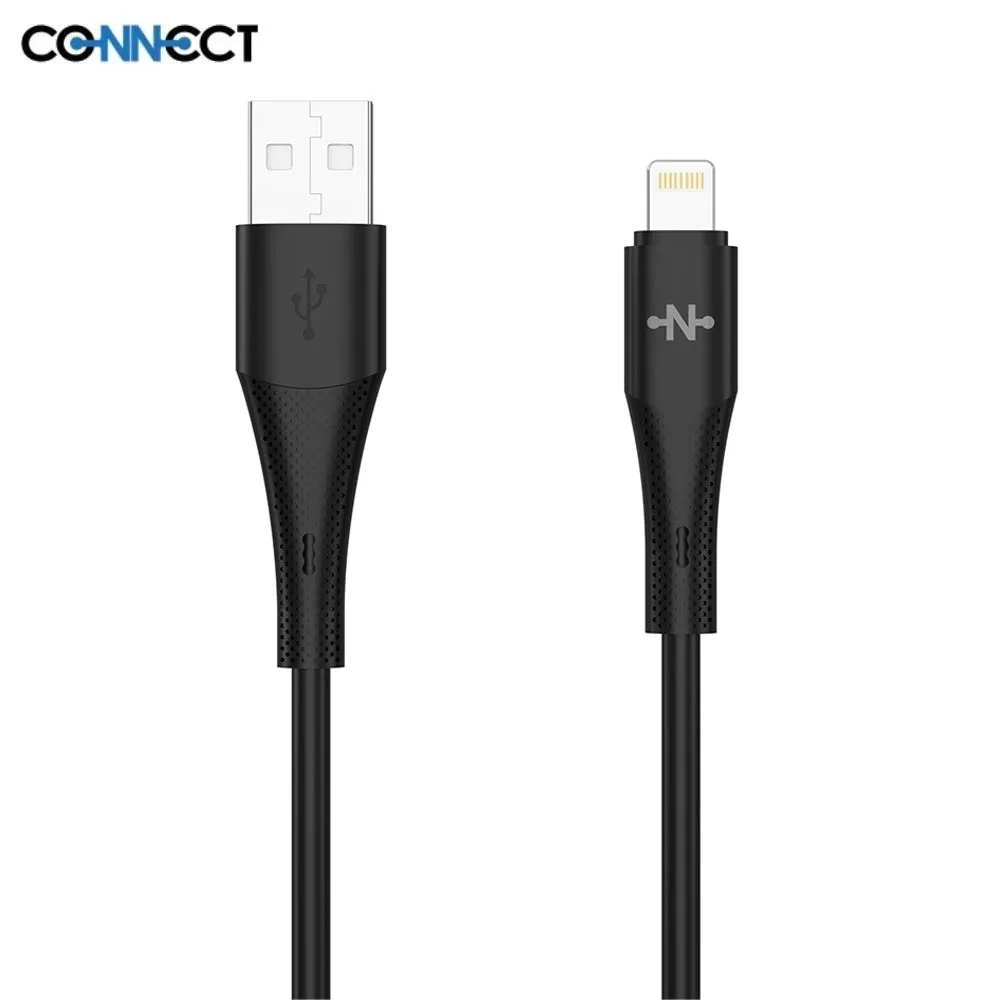 Câble Data USB vers Lightning CONNECT 10W (1m) Noir