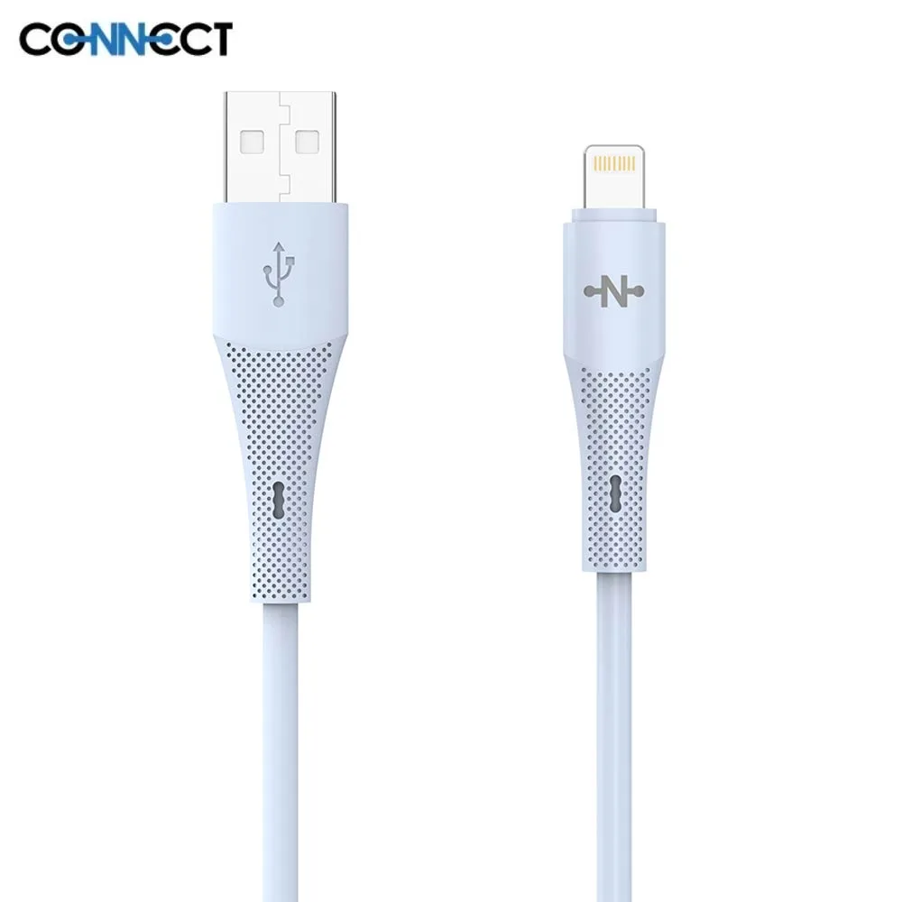 Câble Data USB vers Lightning CONNECT 10W (1m) Bleu