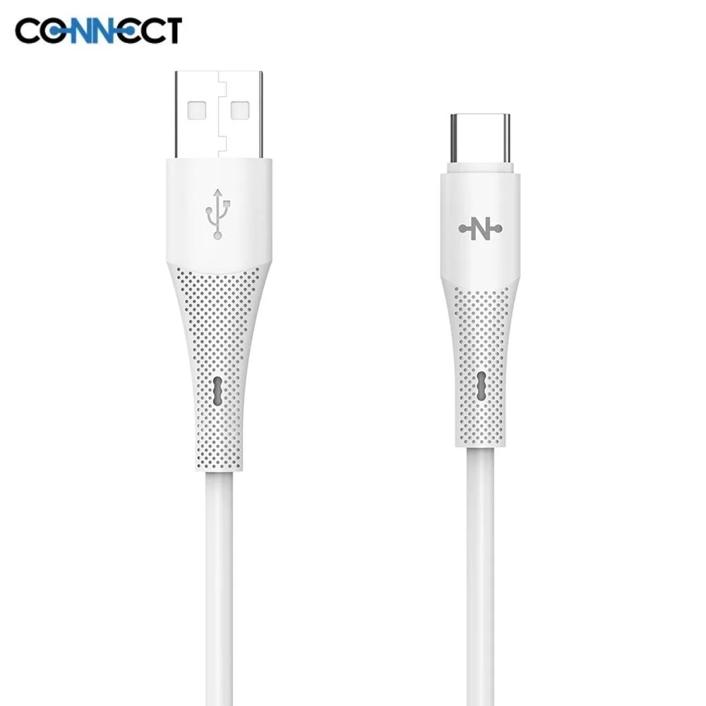 Câble Data USB vers USB-C CONNECT 24W (1m) Blanc