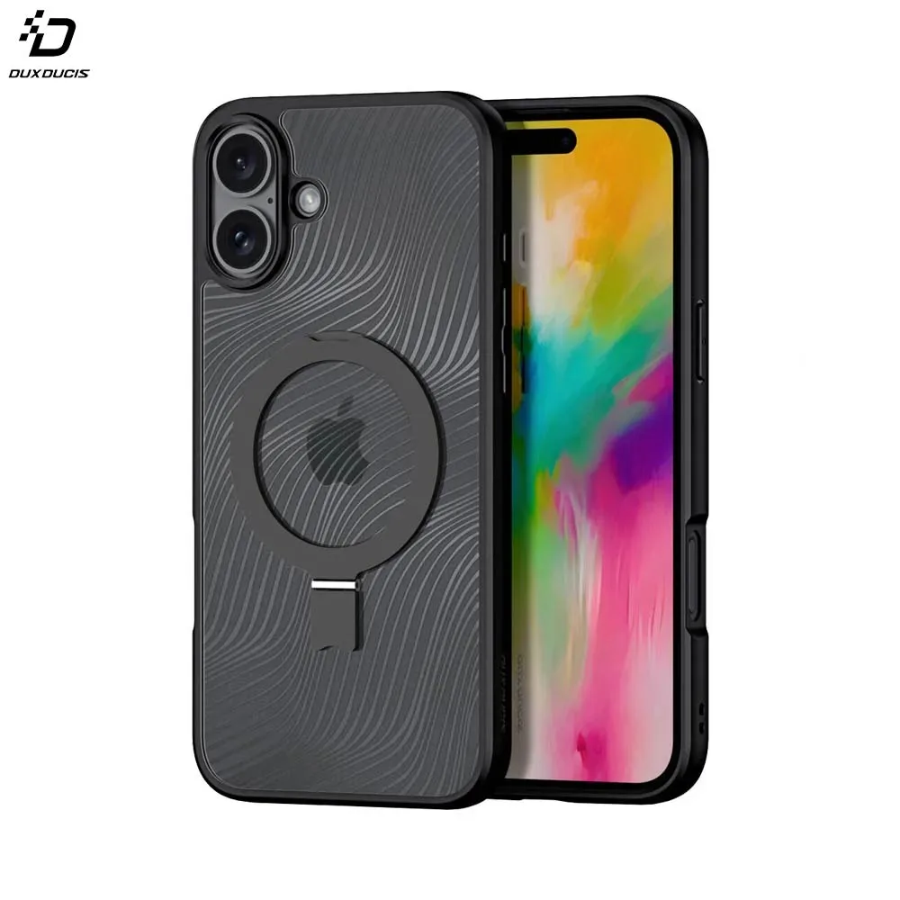 Coque de Protection Aimo Dux Ducis pour Apple iPhone 16 Plus (with Magnetic Stand) MagSafe Noir