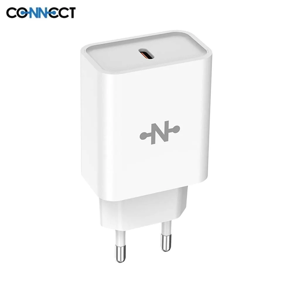 Chargeur Secteur USB-C CONNECT 25W Blanc