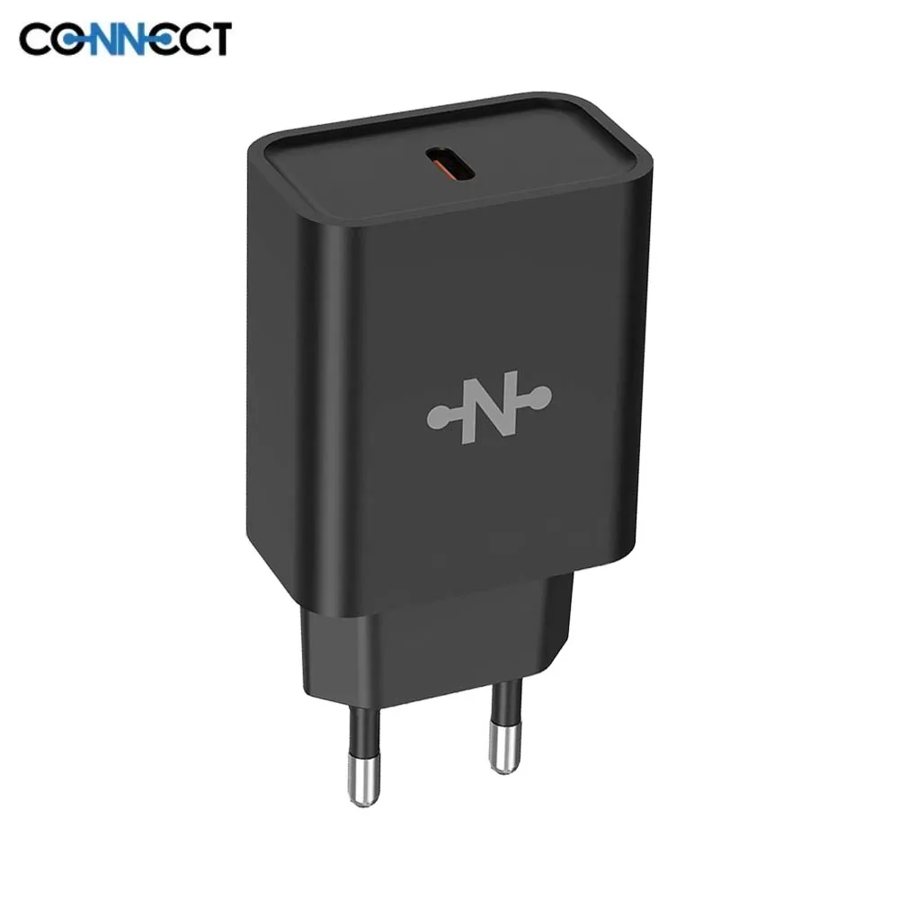 Chargeur Secteur USB-C CONNECT 25W Noir