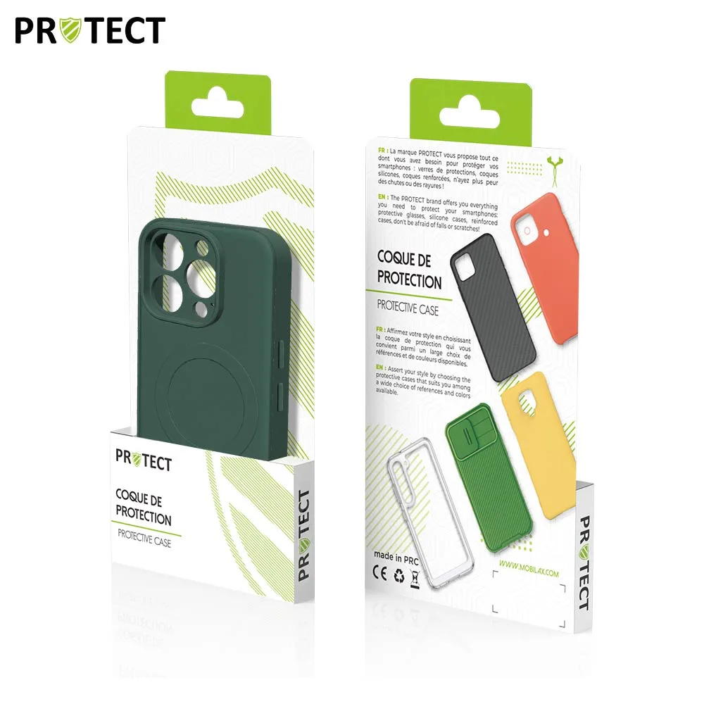 Coque de Protection IZ001 PROTECT pour Apple iPhone 16 Pro MagSafe Vert Foncé — vue 3