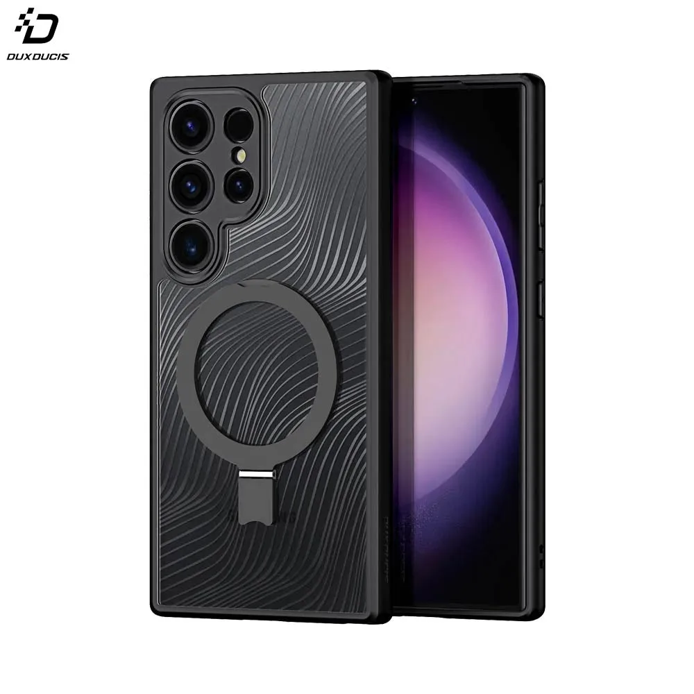 Coque de Protection Aimo Dux Ducis pour Samsung Galaxy S24 Ultra 5G S928 (with Magnetic Stand) MagSafe Noir