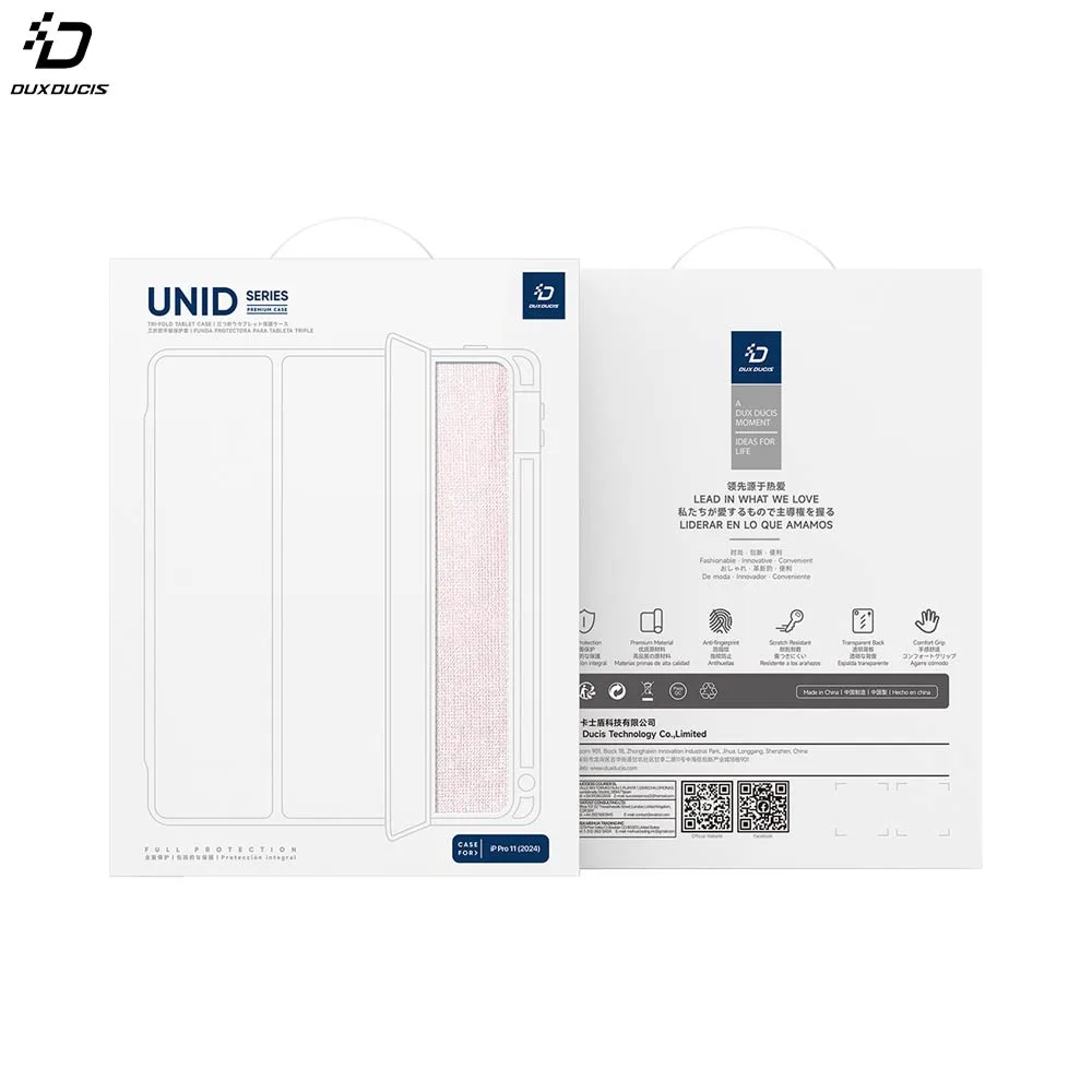 Housse de Protection Unid Dux Ducis pour Apple iPad Pro 11" M4 (5e génération) Rose