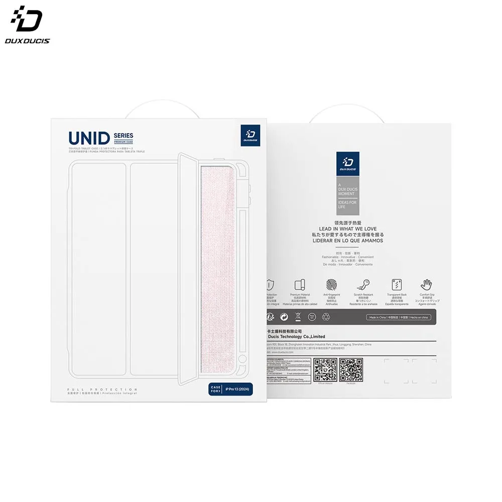 Housse de Protection Unid Dux Ducis pour Apple iPad Pro 13" M4 (7e génération) Rose