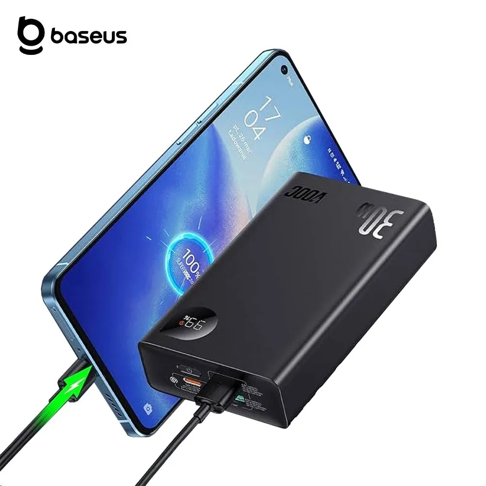Batterie Externe Power Bank Baseus 20000mAh 30W Noir — vue 2