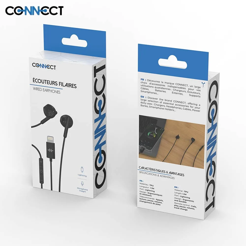 Écouteurs Filaires Lightning CONNECT Noir — vue 3