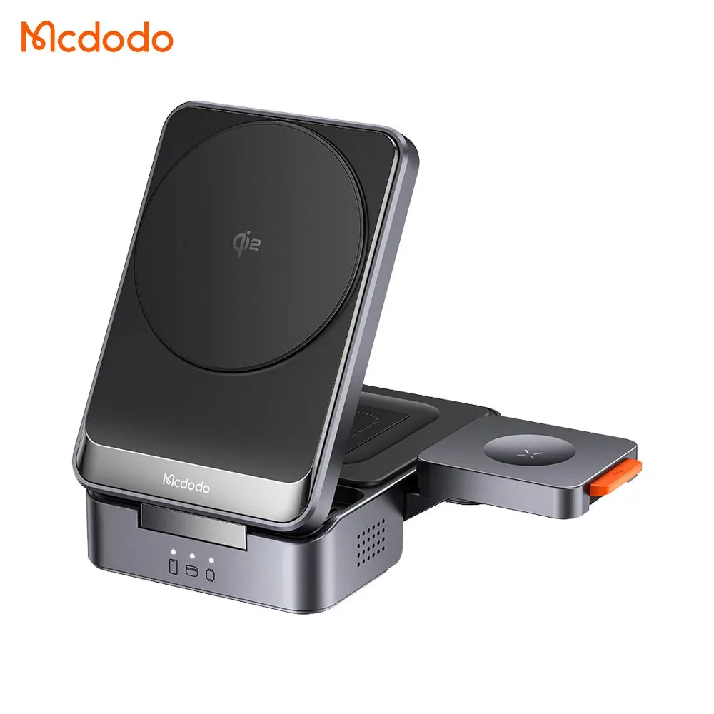 Station de Charge sans Fil Mcdodo Qi2 Pliable 3 en 1 Noir