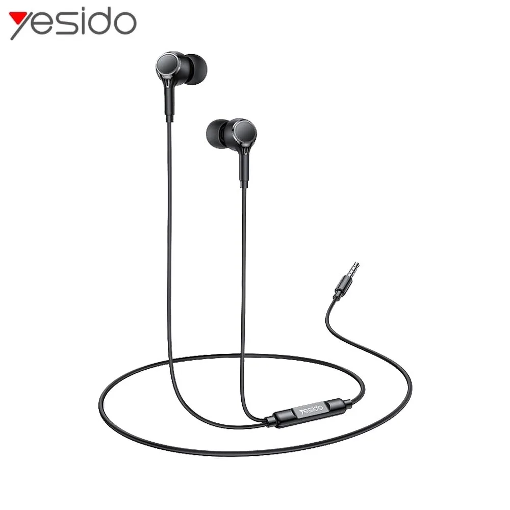 Écouteurs Filaires Jack 3.5mm Yesido YH53 Noir