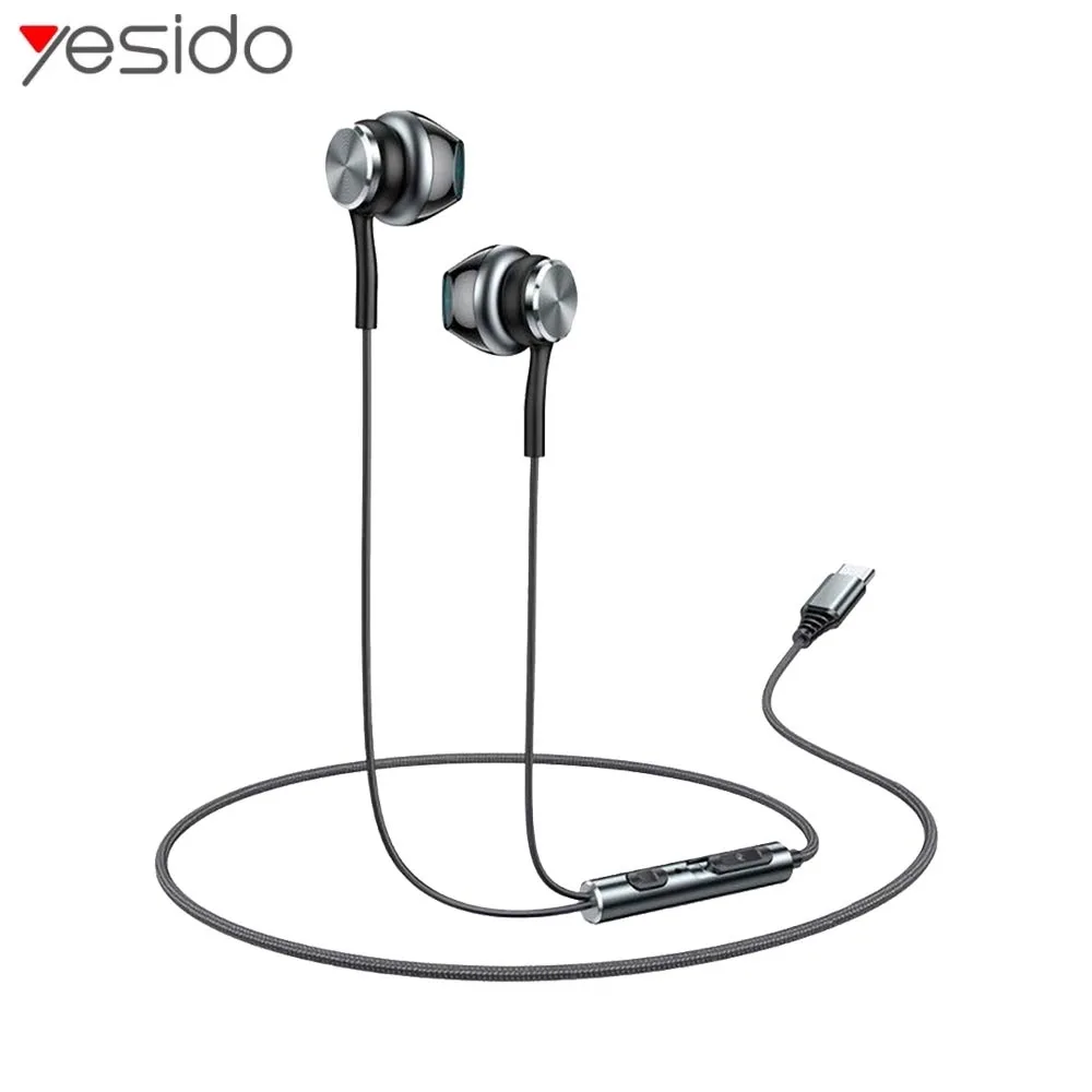 Écouteurs Filaires USB-C Yesido YH41 Noir