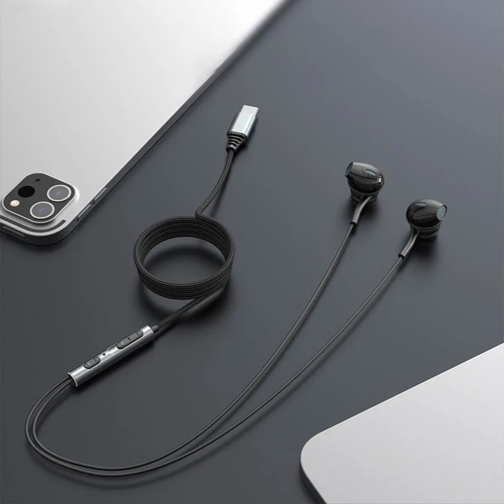 Écouteurs Filaires USB-C Yesido YH41 Noir