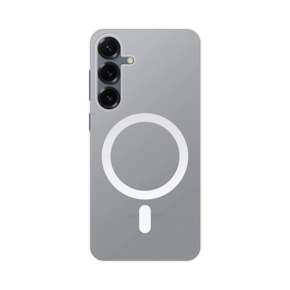 Coque Silicone MagSafe Compatible pour Samsung Galaxy S25 S931 Transparent — vue 2