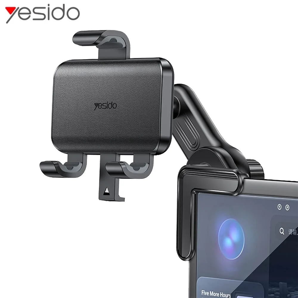 Support Smartphone pour Voiture Yesido C250 Fixation sur Angle d'Écran Noir