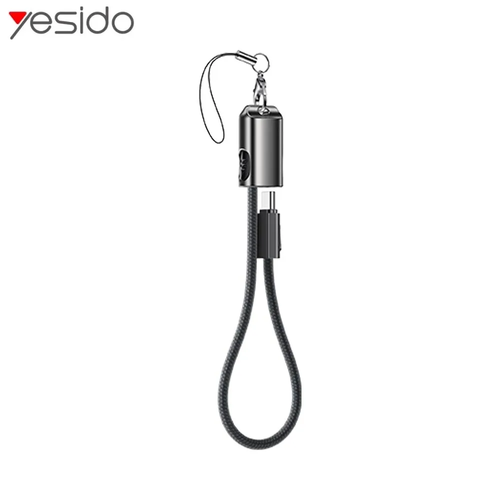 Câble Data USB-C vers USB-C Yesido CA177 Porte Clé Charge Rapide 60W Noir