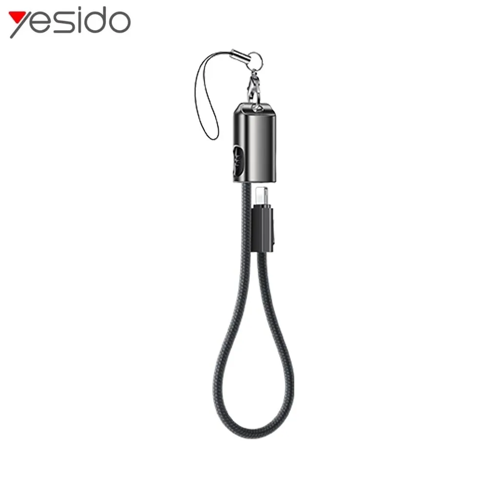 Câble Data USB-C vers Lightning Yesido CA178 Porte Clé Charge Rapide 27W Noir