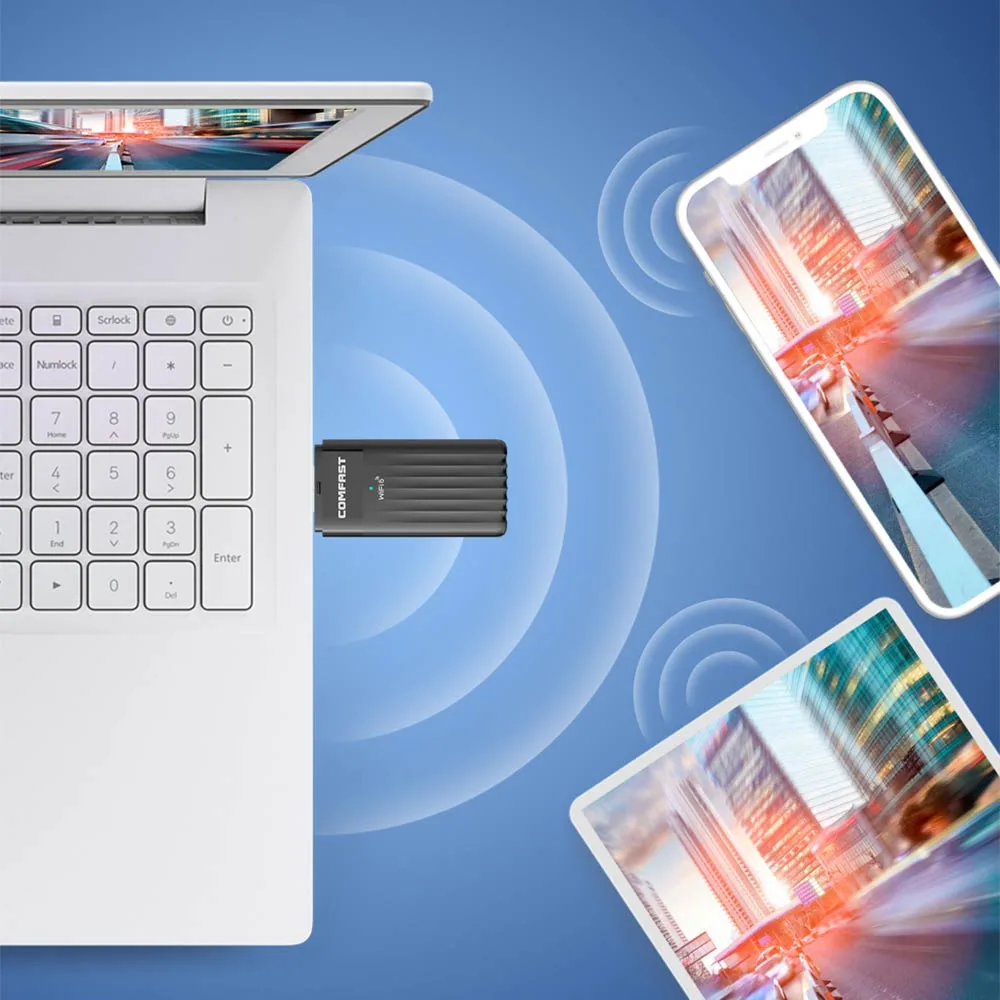 Clé Wifi Comfast Wifi 6 (3000 Mbps) — vue 3