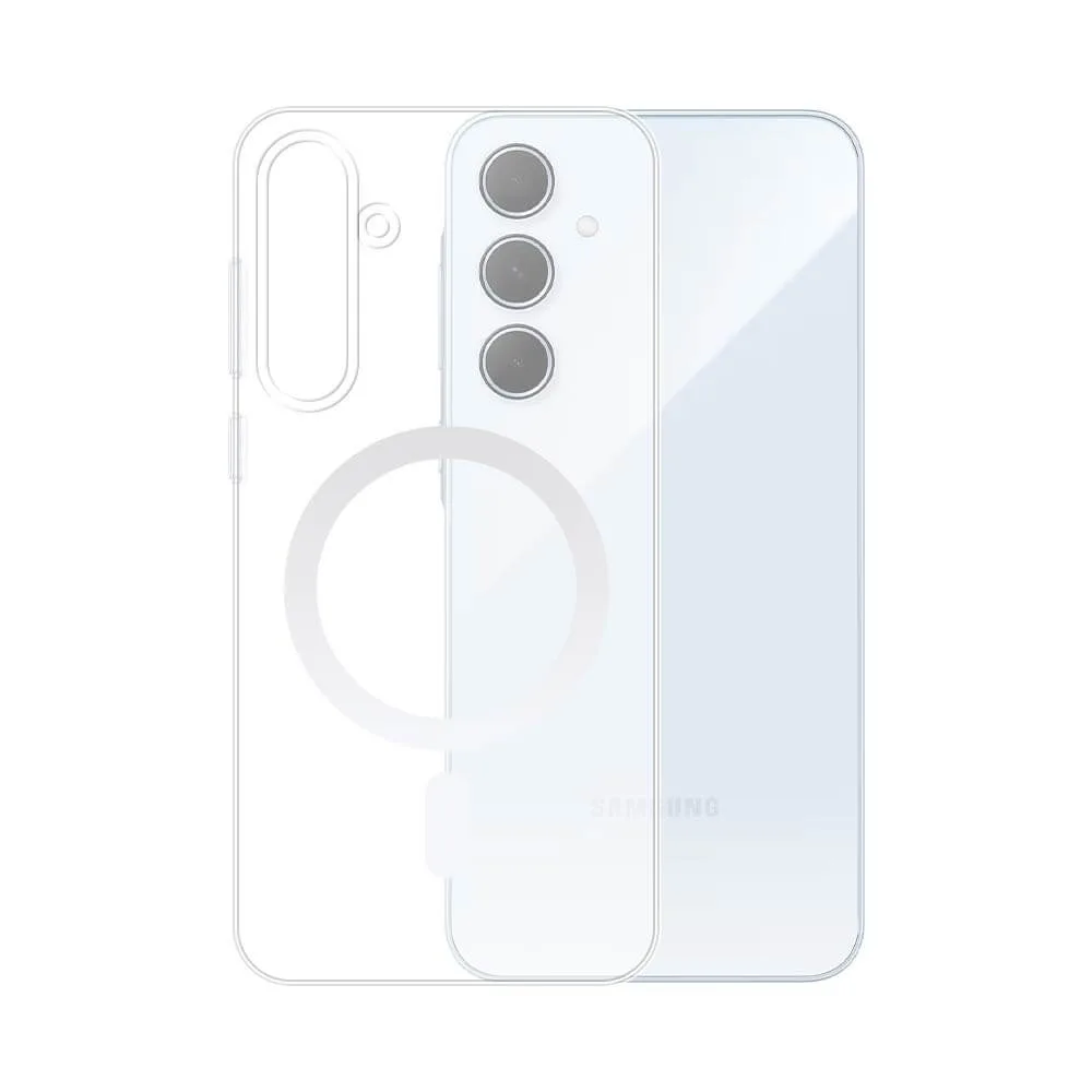 Coque Silicone MagSafe Compatible pour Samsung Galaxy A35 5G A356 Transparent