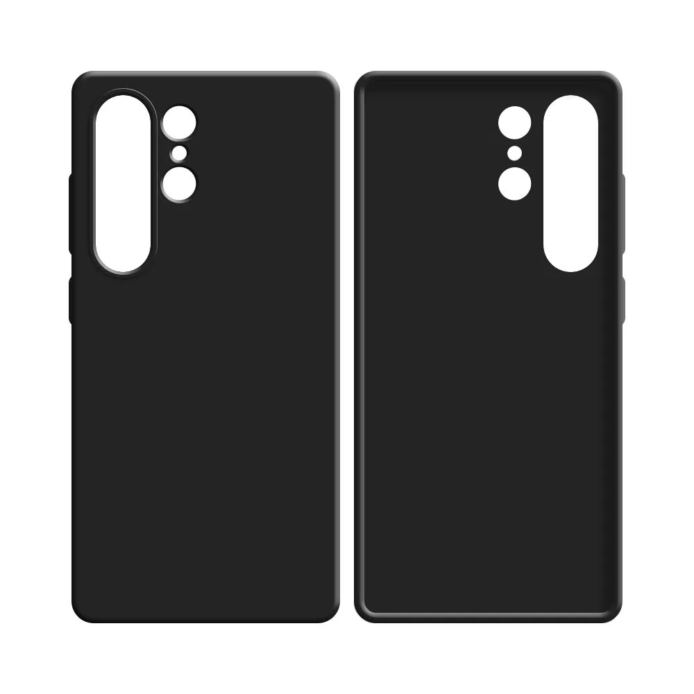 Coque Silicone Compatible pour Samsung Galaxy S25 Ultra S938 Noir