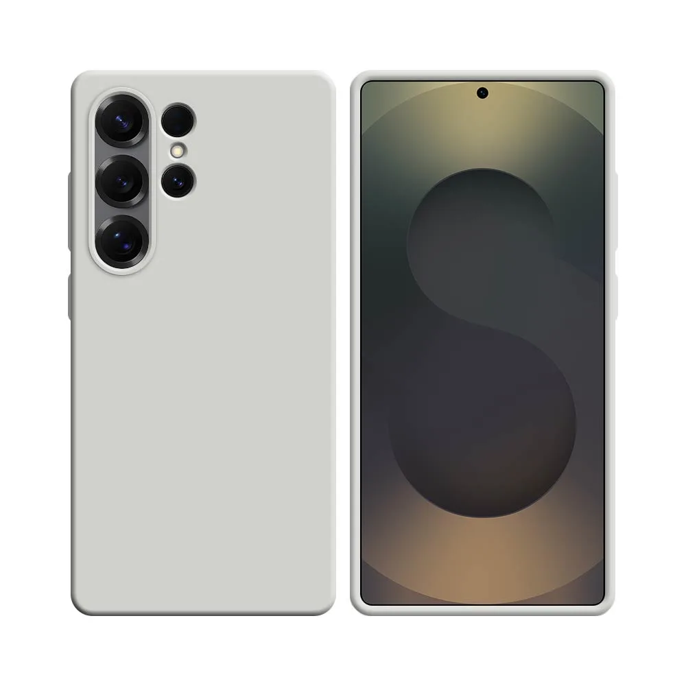 Coque Silicone Compatible pour Samsung Galaxy S25 Ultra Blanc