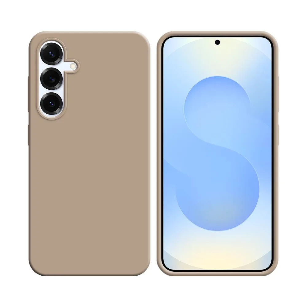 Coque Silicone Compatible pour Samsung Galaxy S25 Rose Gold