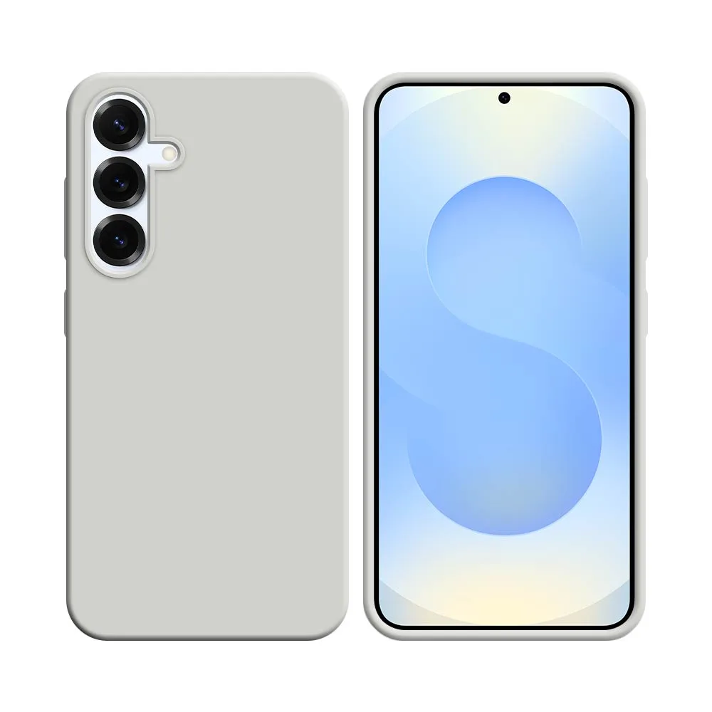 Coque Silicone Compatible pour Samsung Galaxy S25 Plus Blanc
