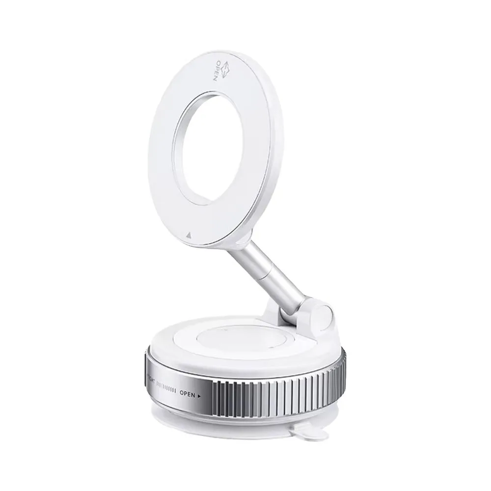 Support pour Smartphone Magnétique avec Fixation Ventouse Blanc
