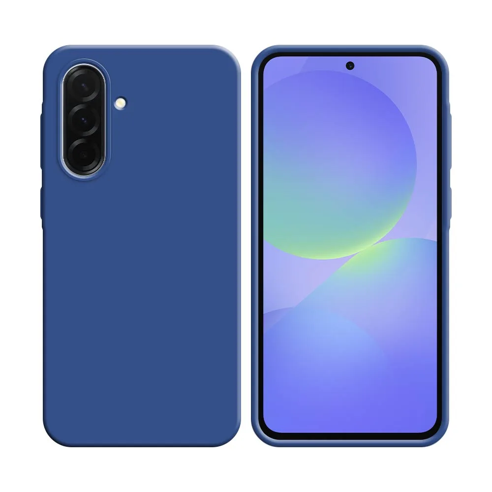 Coque Silicone Compatible pour Samsung Galaxy A36 5G A366 & A56 5G Bleu Marine