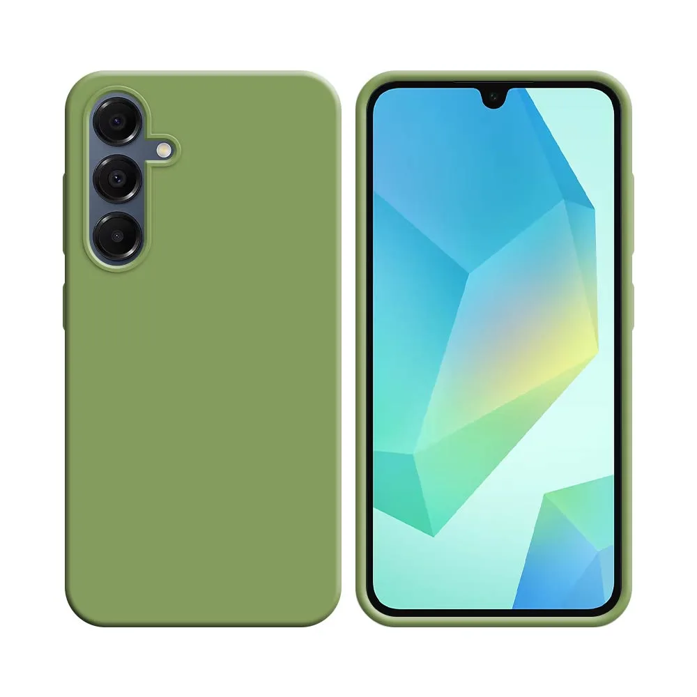 Coque Silicone Compatible pour Samsung Galaxy A16 5G & A16 4G Vert