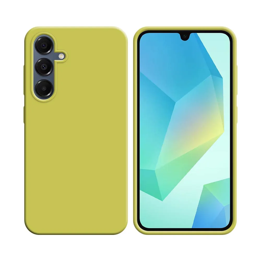 Coque Silicone Compatible pour Samsung Galaxy A16 5G & A16 4G Jaune