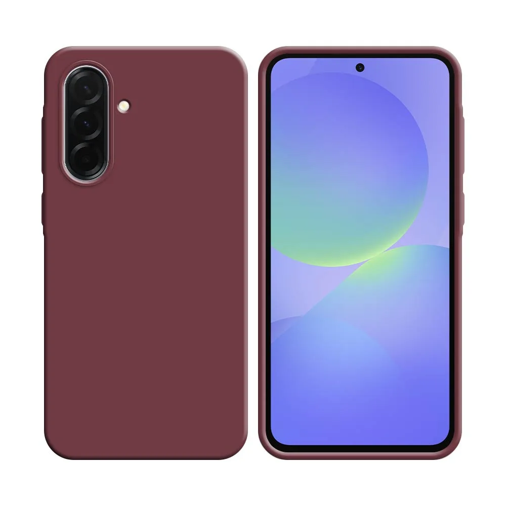 Coque Silicone Compatible pour Samsung Galaxy A36 5G & A56 5G Bordeaux