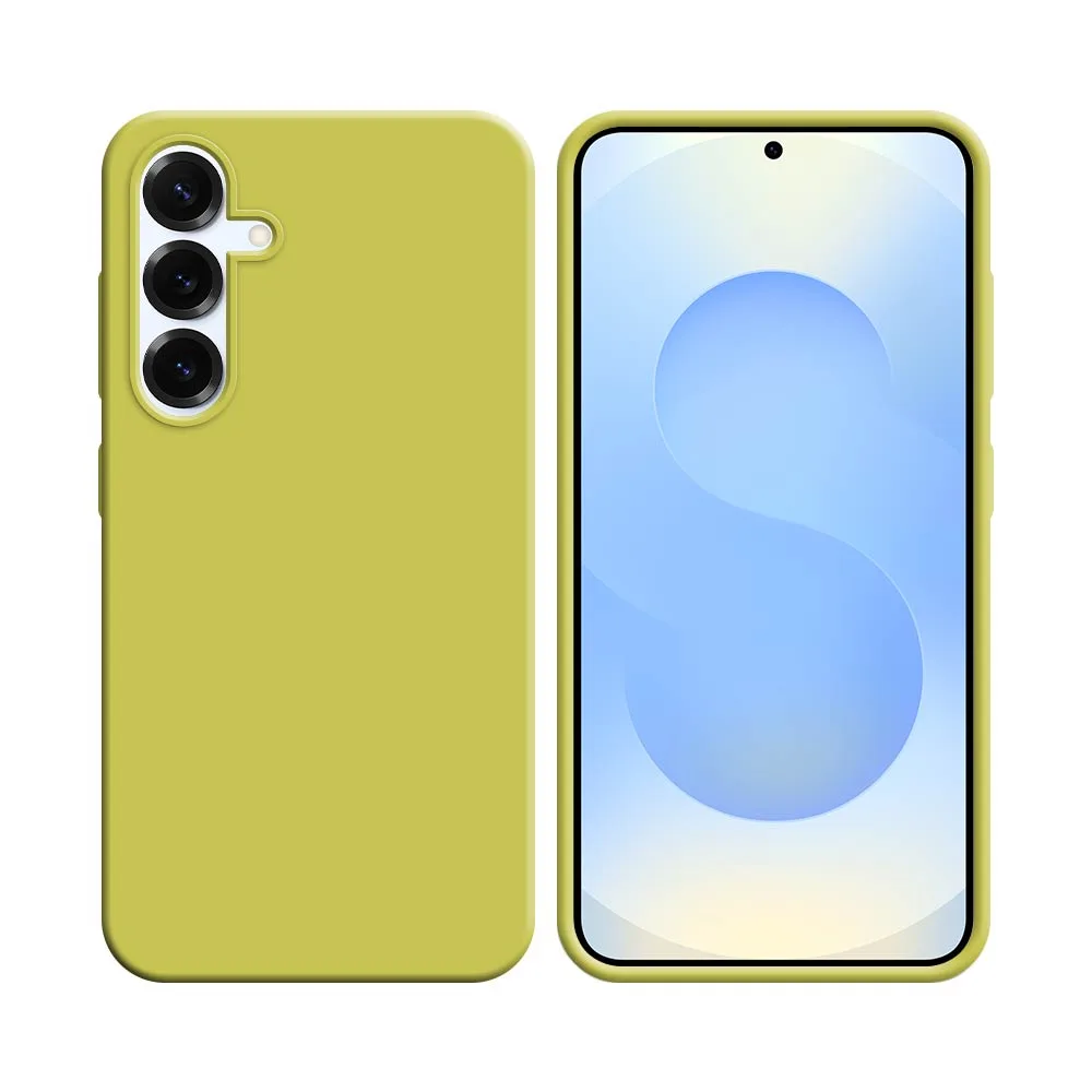 Coque Silicone Compatible pour Samsung Galaxy S25 Plus Jaune