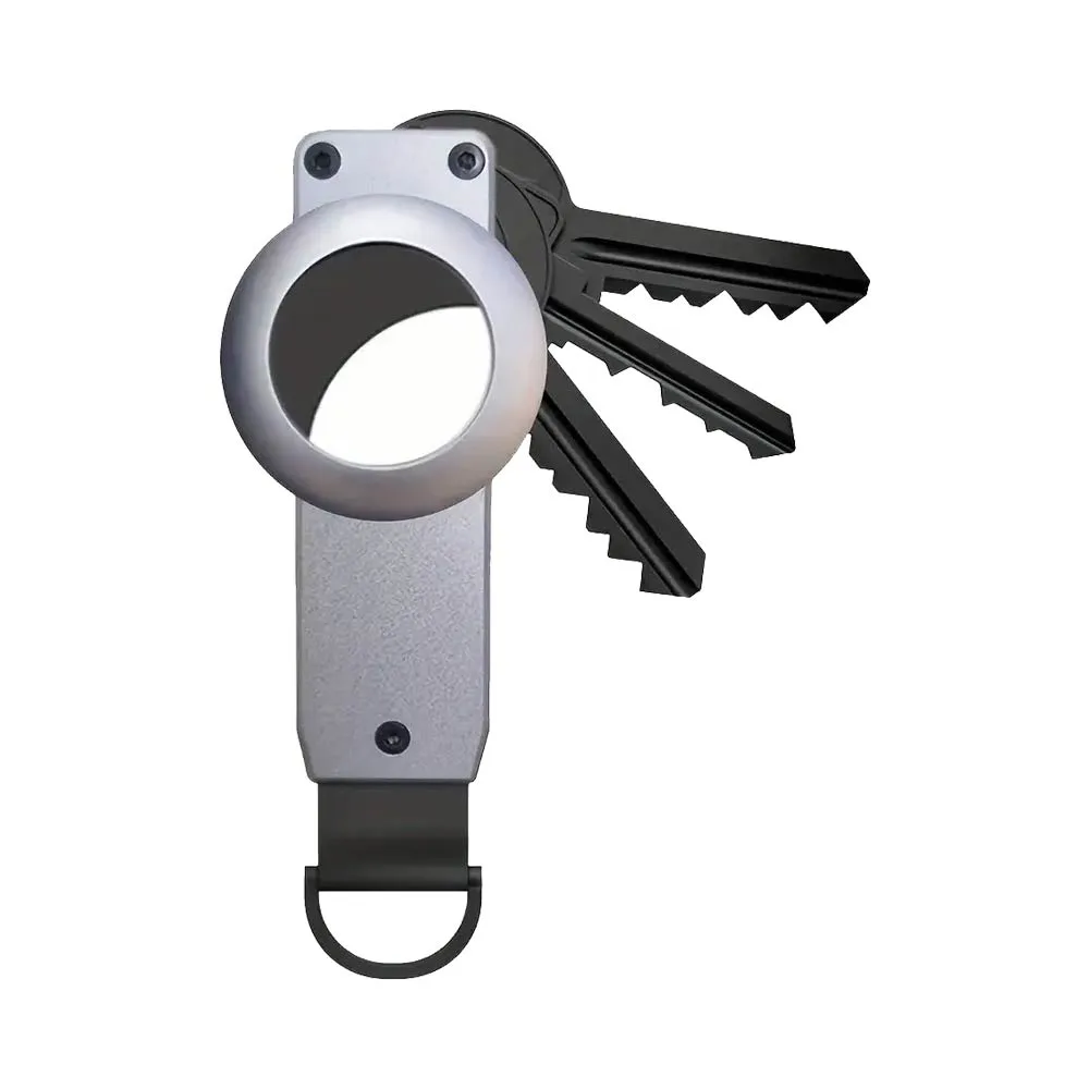 Porte-Clés avec Emplacement Airtag Gris