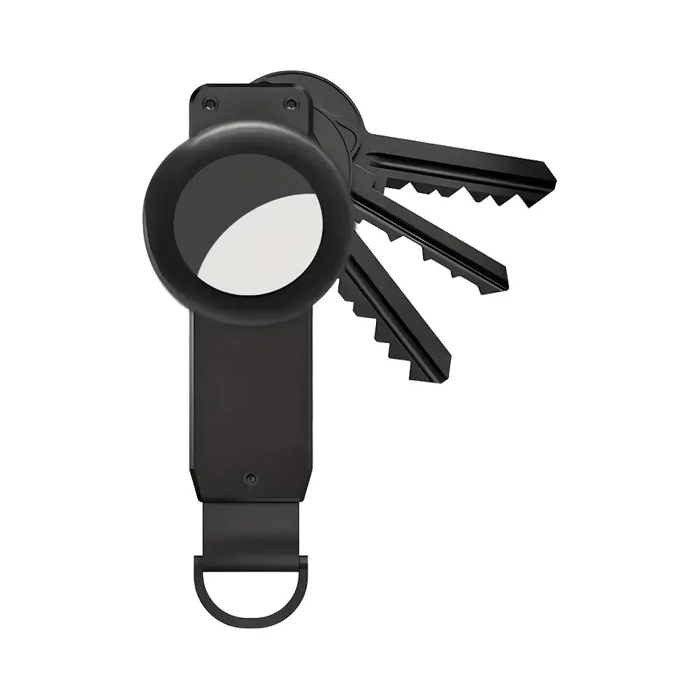 Porte-Clés avec Emplacement Airtag Noir