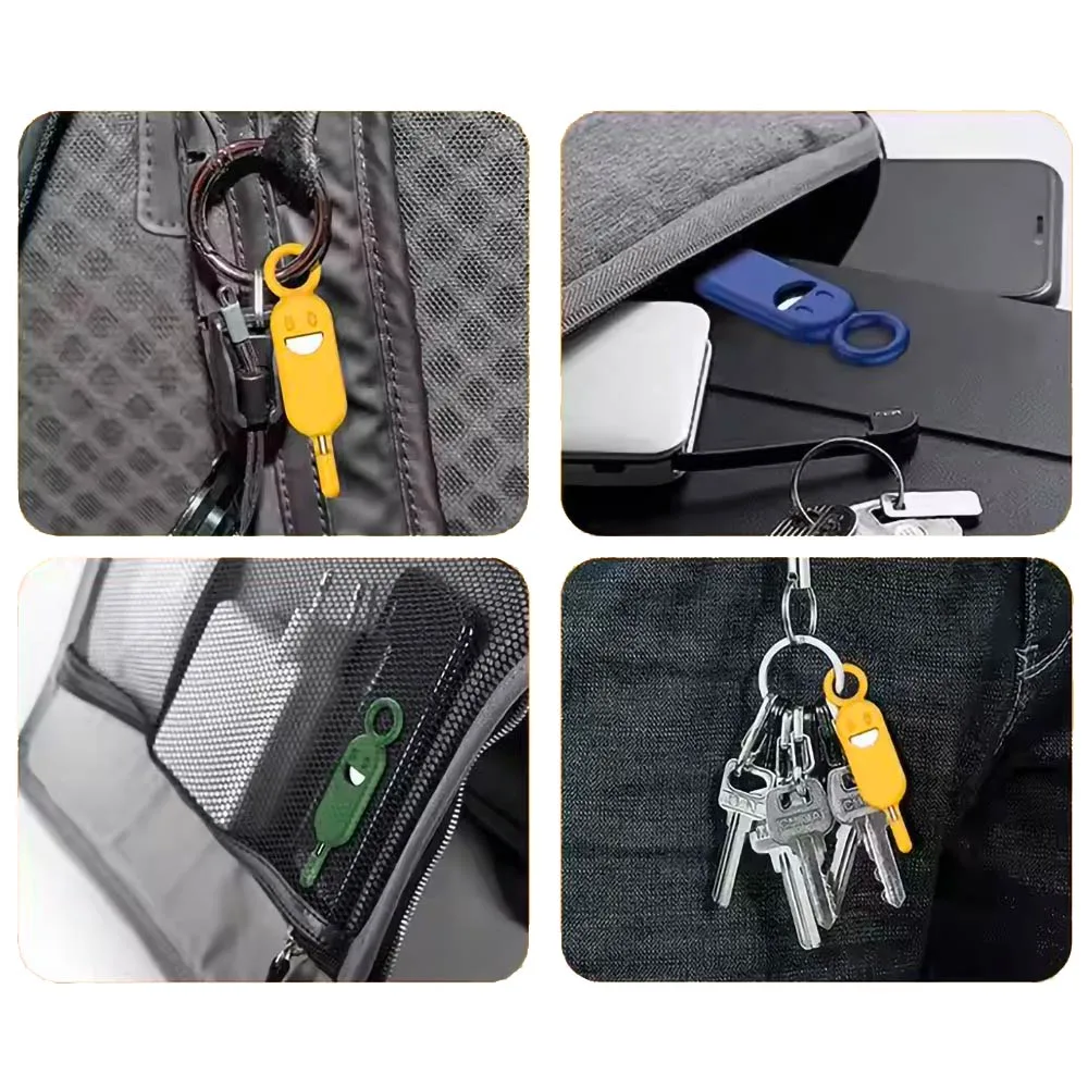 Porte-Clés de Rangement SIM & SD avec Extracteur Orange — vue 3