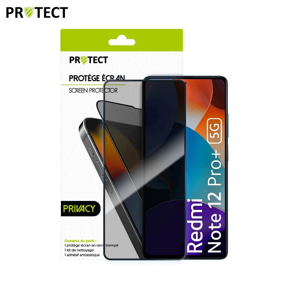 Verre Trempé PRIVACY PROTECT pour Xiaomi Redmi Note 12 Pro+ 5G Transparent — vue 2