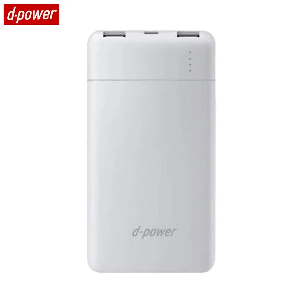 Batterie Externe Power Bank d-power P8283 10000mAh Blanc