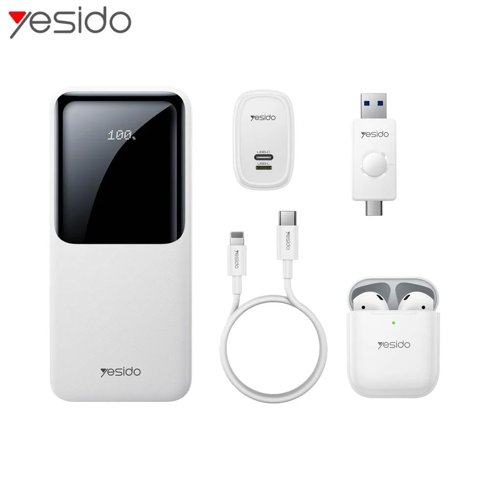 Kit d'Accessoires Yesido CG10 5 en 1 Blanc