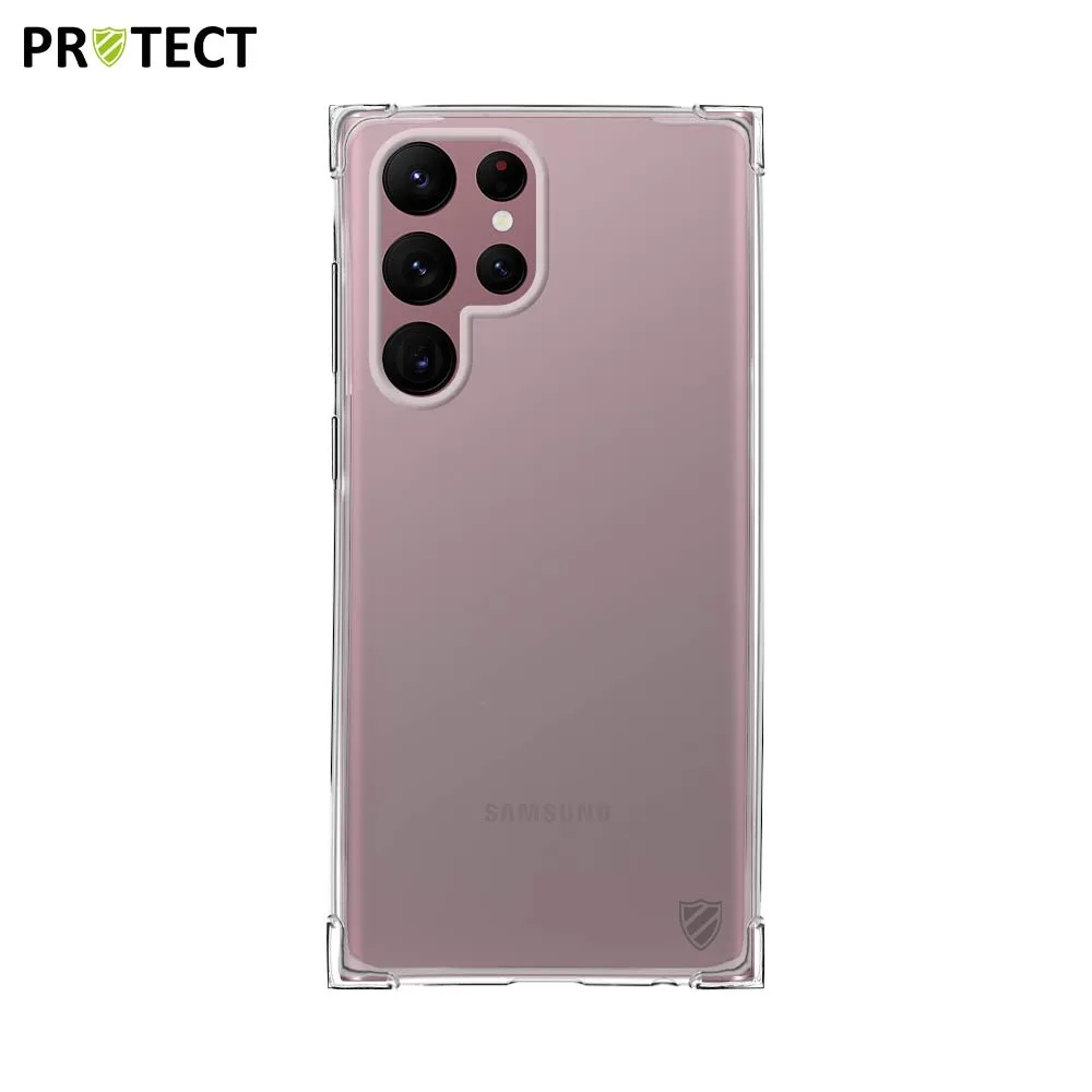 Coque Silicone Renforcée PROTECT pour Samsung Galaxy S22 Ultra S908 Transparent