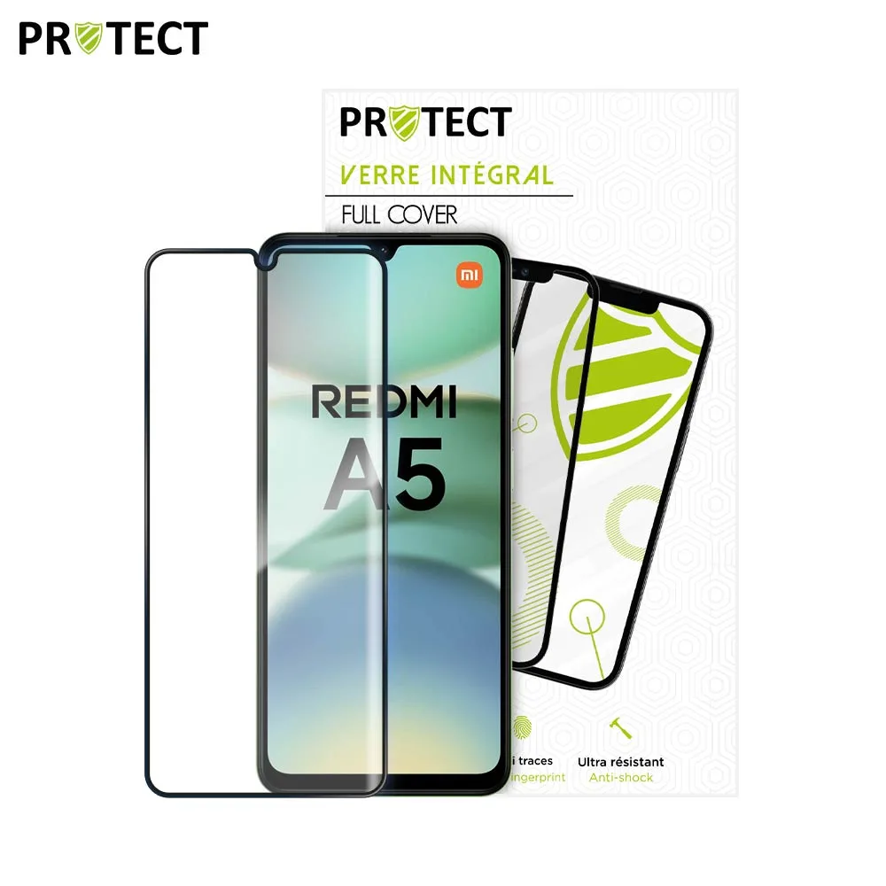 Verre Trempé Intégral PROTECT pour Xiaomi Redmi A5 4G Noir — vue 2
