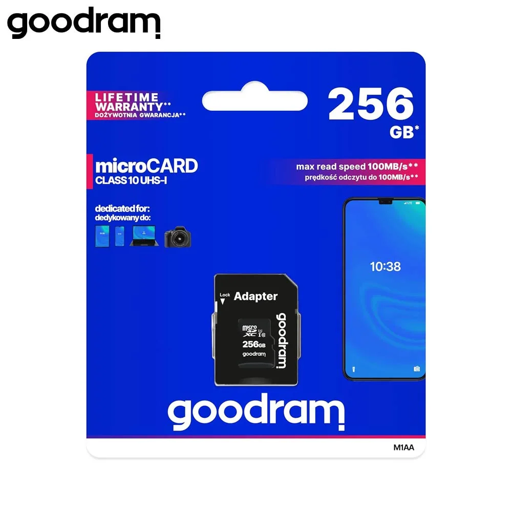 Carte Mémoire Goodram 256GB Class 10 UHS-I + Adaptateur SD CARD — vue 3