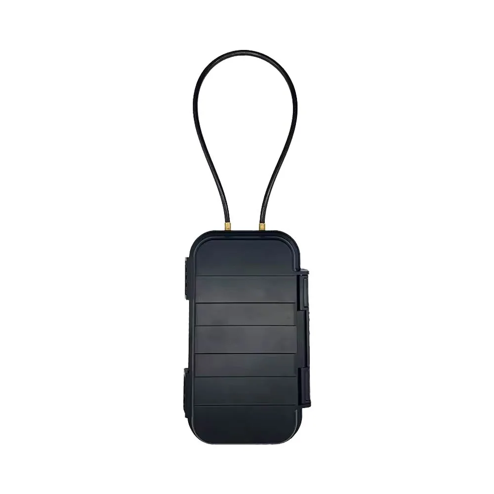 Mini Coffre Fort Portable avec Fil d'Acier Noir