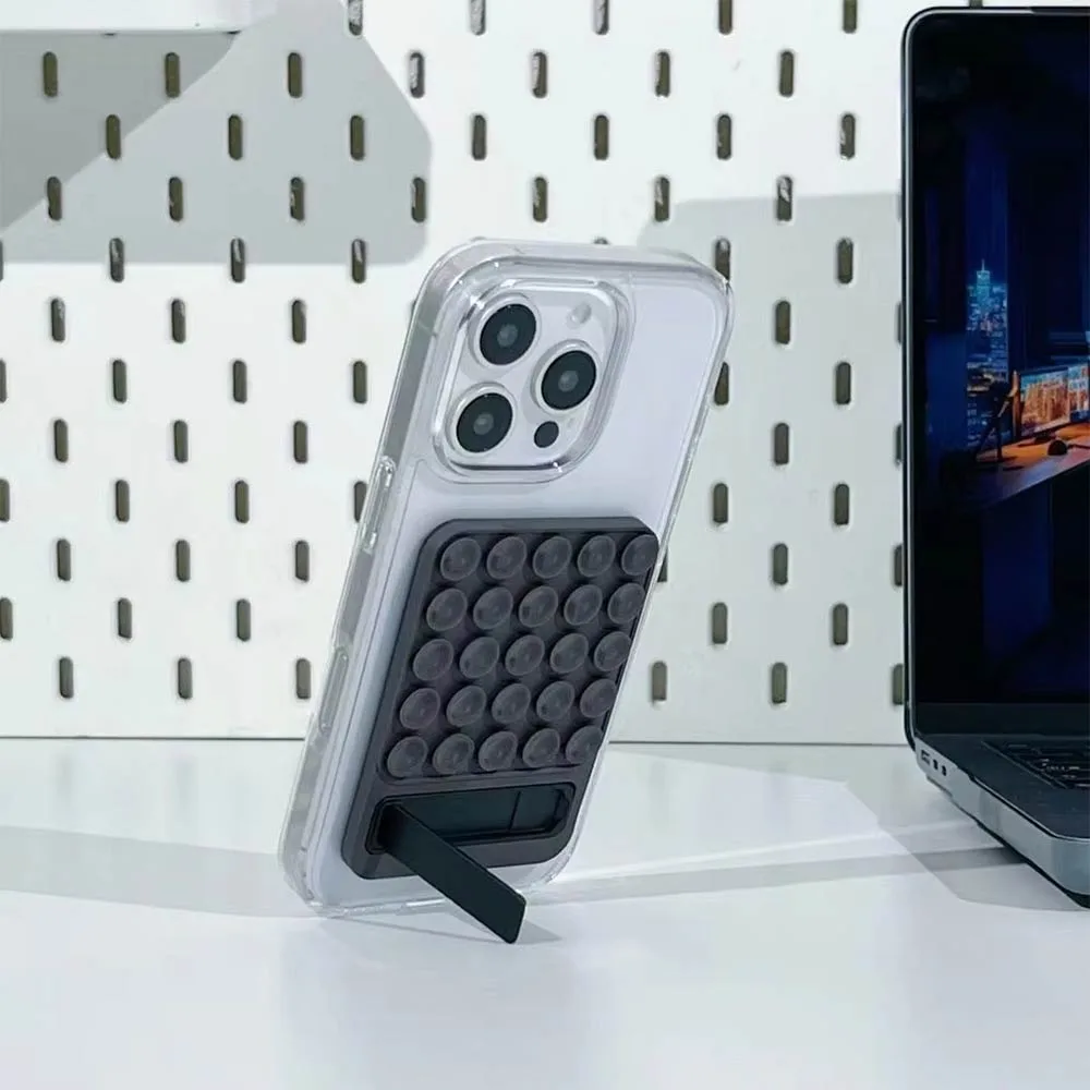 Support Ventouse Silicone avec Support Intégré Noir