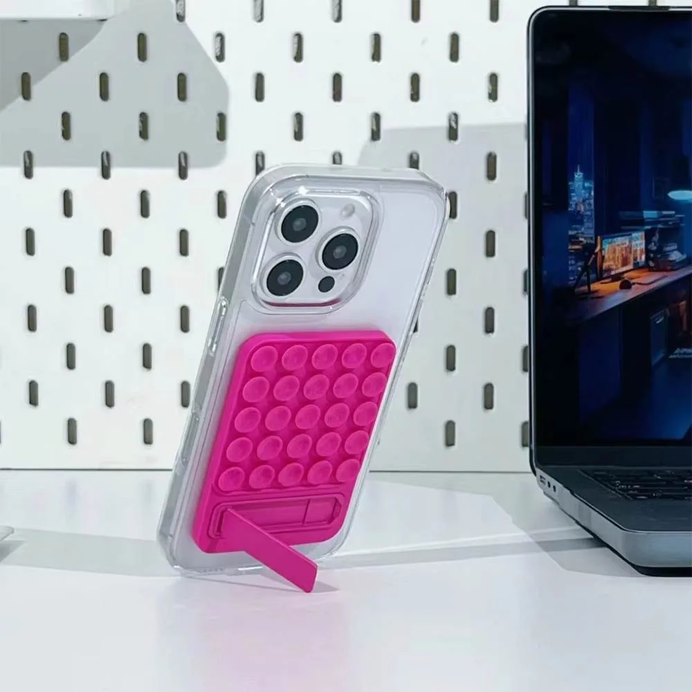 Support Ventouse Silicone avec Support Intégré Rose — vue 2
