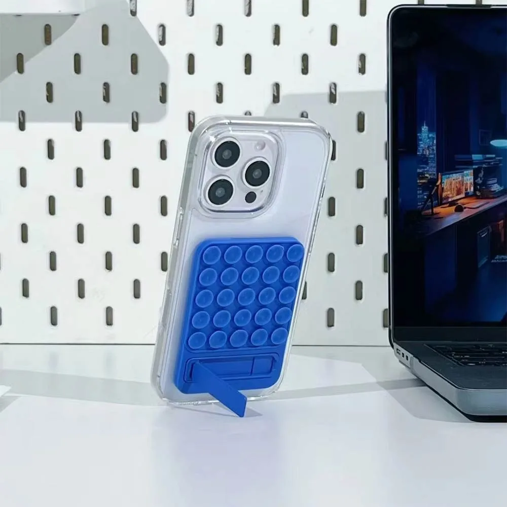 Support Ventouse Silicone avec Support Intégré Bleu — vue 2