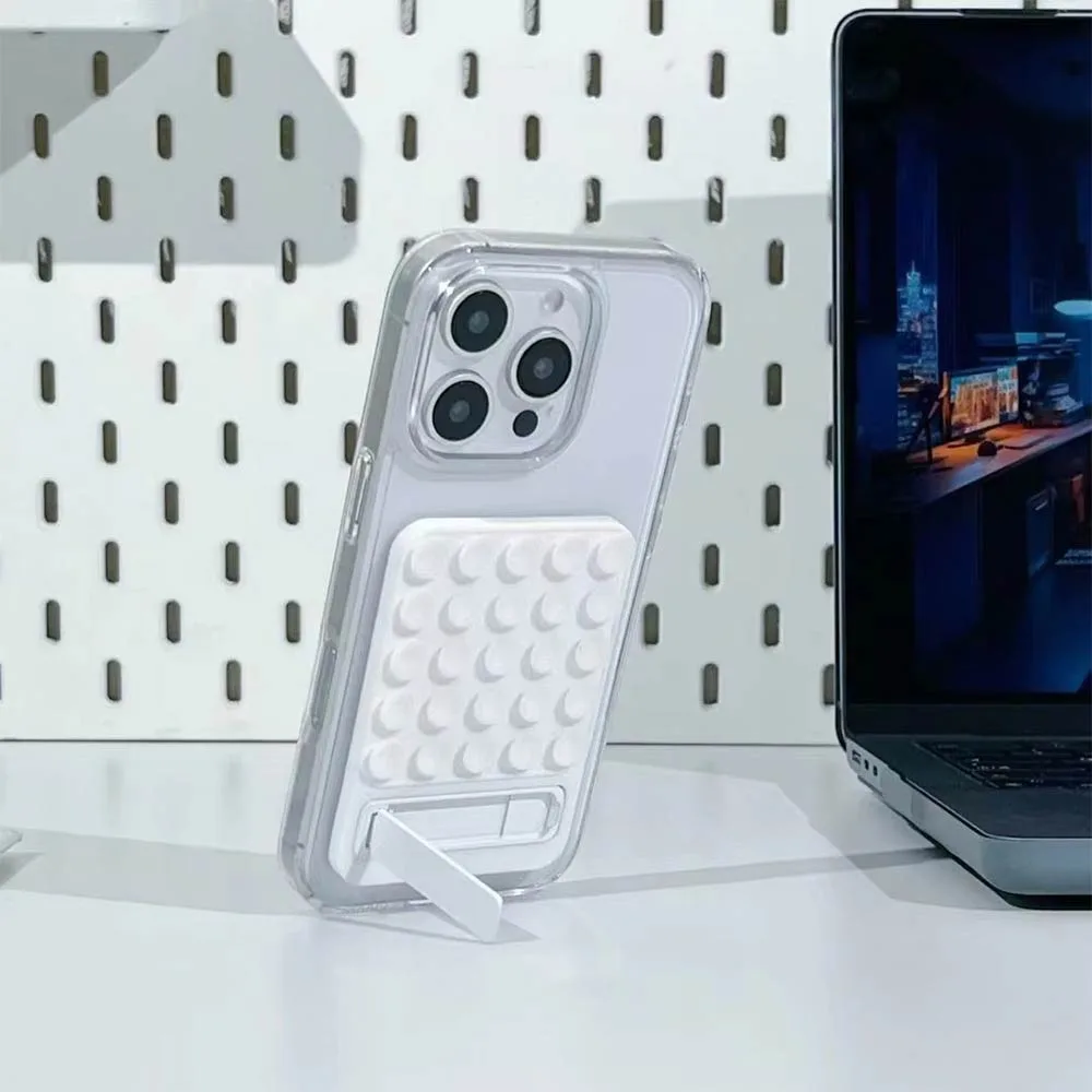 Support Ventouse Silicone avec Support Intégré Gris — vue 2