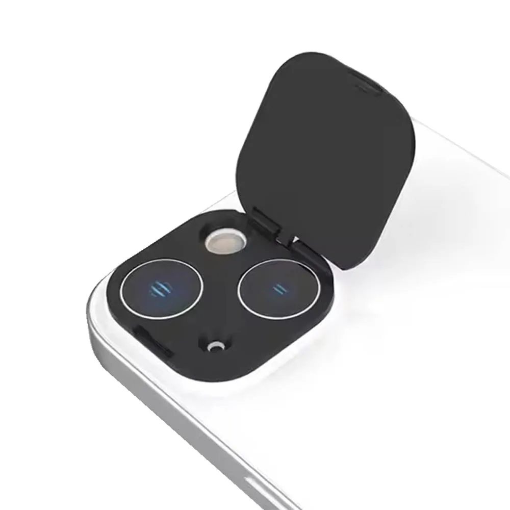 Protection Lentille avec Cache Camera Apple iPhone 14/iPhone 14 Plus/iPhone 15/iPhone 15 Plus Noir — vue 3