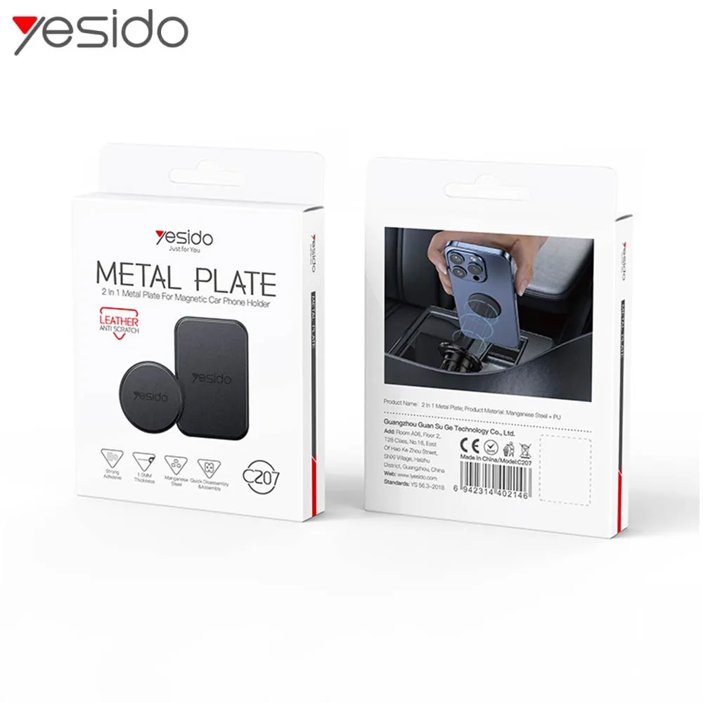 Anneau MagSafe Yesido C207 (x2) Noir — vue 5
