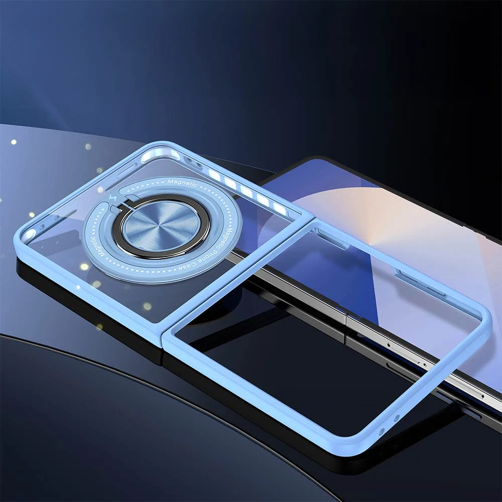 Coque de Protection Magnétique avec Bague 360° Z-FL3 Samsung Galaxy Z Flip 7 5G F766 Bleu — vue 2